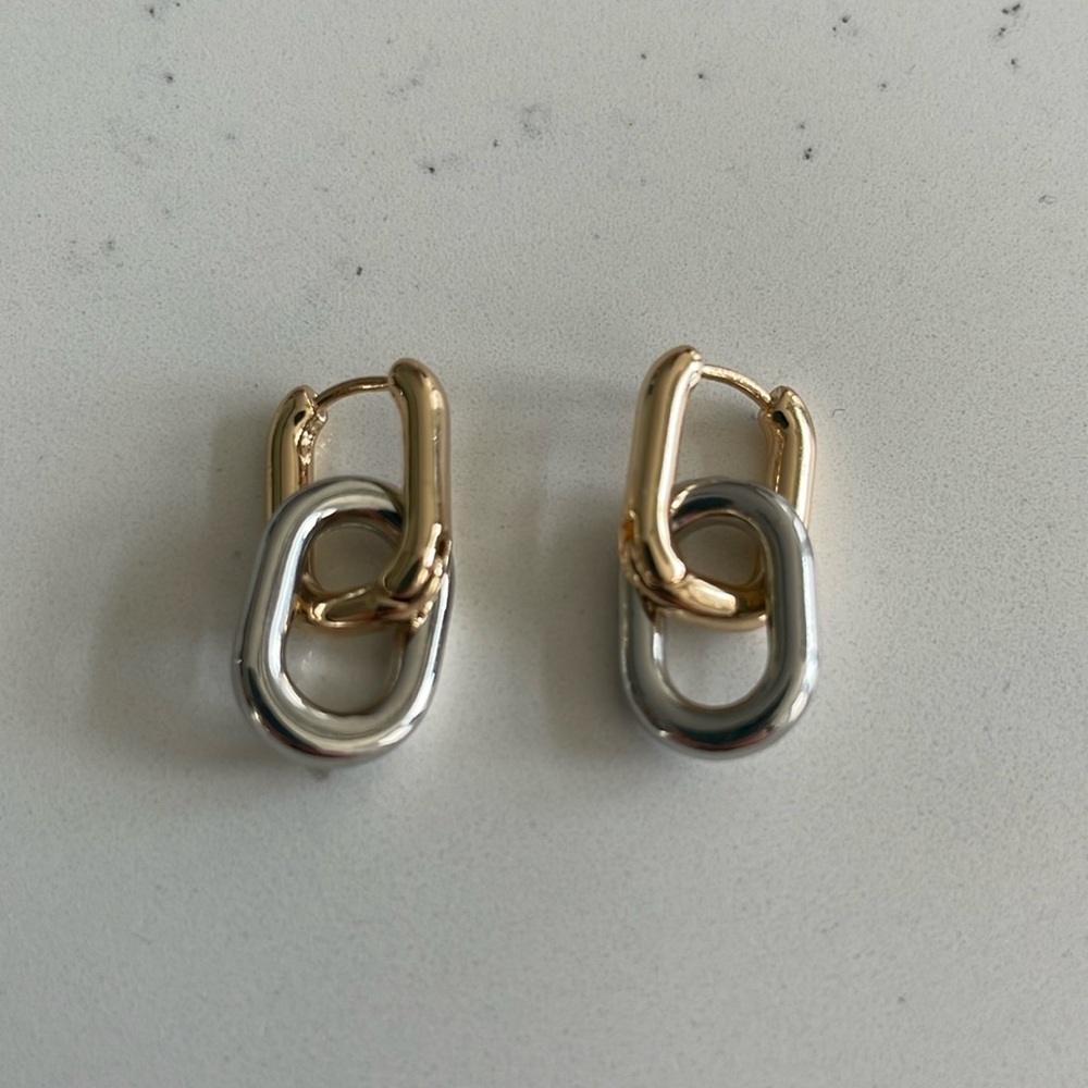 Chunky mixed metal earrings, earrings, women’s jewelry, women’s earrings, gift